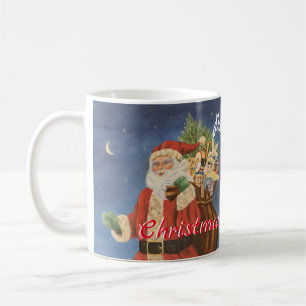 Mug Père Noël avec Bagful of Toys en peinture acryliqu