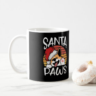 Mug père Noël Chien Paws amusant jeu de mots de Noël