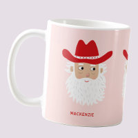 Père Noël Cowboy Noël Texte personnalisé Rose
