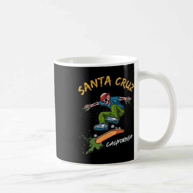Mug Père Noël-cruz Skeleton Skateboard Beach Funny Hal (Droite)
