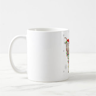 Mug Père Noël Dablant Autour De L'Arbre De Noël Joyeux