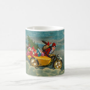 Mug Père Noël de Noël sur moto