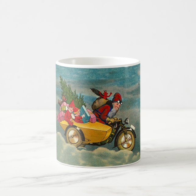 Mug Père Noël de Noël sur moto (Centre)