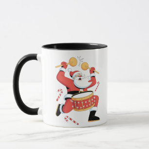 Mug Père Noël drôle batteur Noël hideux Noël Batterie