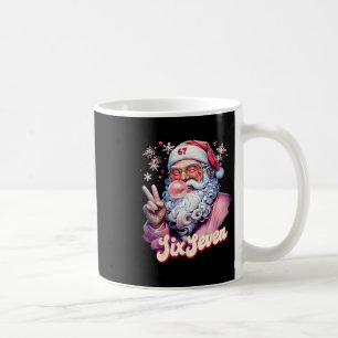 Mug Père Noël drôle dit six sept Noël 67 Meme Xmas 