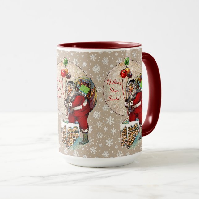 Mug Père Noël et la moisissure en céramique étroite de (Devant droit)