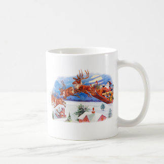 Mug Père Noël et son renne volant