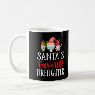 Mug Père Noël Favori Firefighter Noël Drôle Gnome