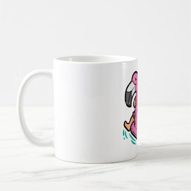 Mug Père Noël Flamant rose Floatie Funny Noël En Juill (Gauche)