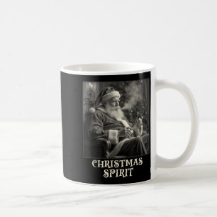 Mug Père Noël fumant drôle vintage Noël Srit 