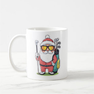 Mug Père Noël Golfing Christmas Fun