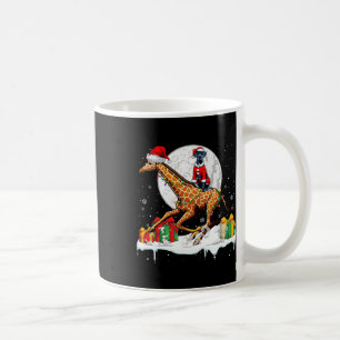 Mug Père Noël Great Dane Riding Giraffe Propriétaire d