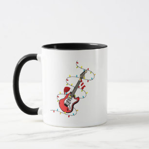 Mug Père Noël guitare électrique musique amateur de No
