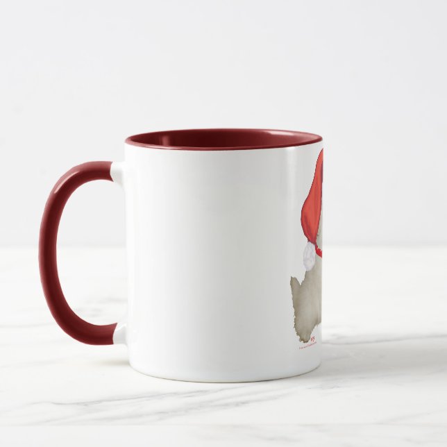 Mug Père Noël Helper Puppy Poodle / Bichon Mix (Gauche)
