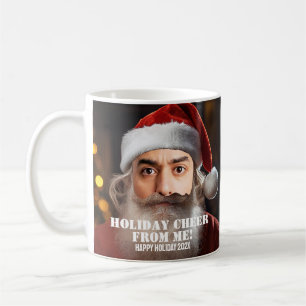Mug Père Noël instantanée ! Ajoute juste ton visage.