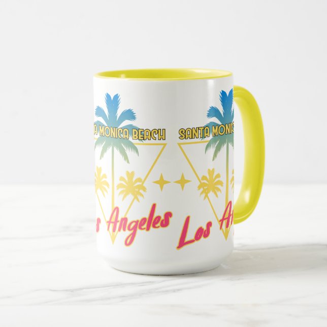 Mug Père Noël Monica Beach Los Angles (Devant droit)