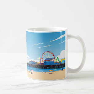 Mug Père Noël Monica Pier Californie Los Angeles