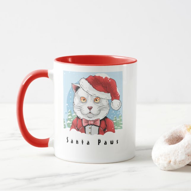 Mug Père Noël Paws (Avec donut)