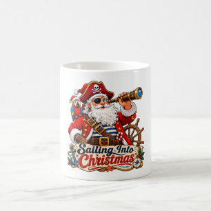 Mug Père Noël Pirate de Noël en Voile