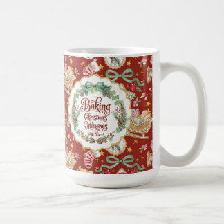 Mug Père Noël Rétro Biscuits de Noël en Rouge avec Nan