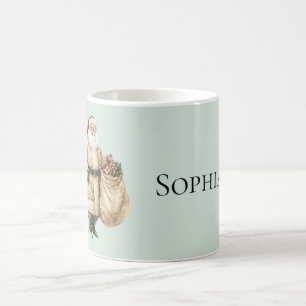 Mug Père Noël rustique verte à la menthe