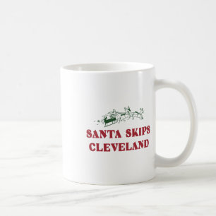 Mug Père Noël Skips Cleveland Funny Père Noël Reindeer