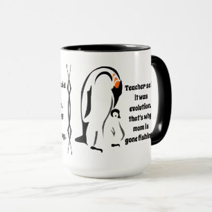 Mug Père Penguin Empereur debout avec son fils