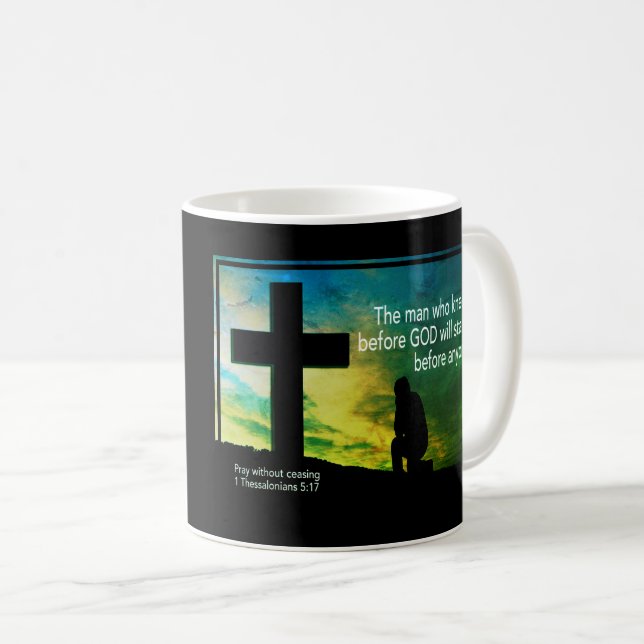 Mug PÈRE prière chrétienne Joyeux anniversaire (Devant droit)