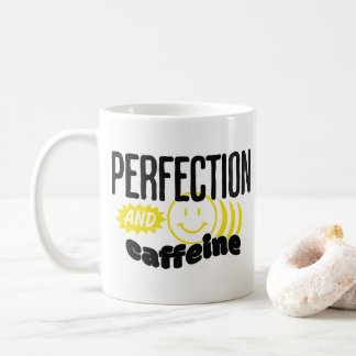 Mug Perfection et caféine Drôle Sarcastique