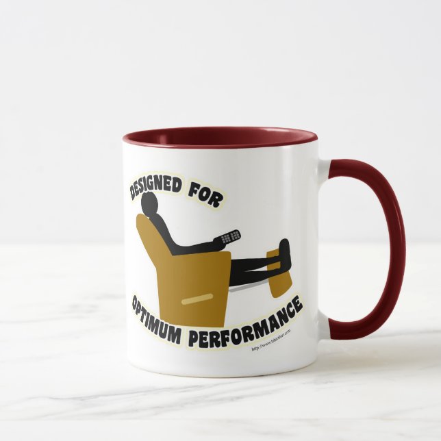 Mug Performance Optimale Slogan Lazy Cheeky (Droite)