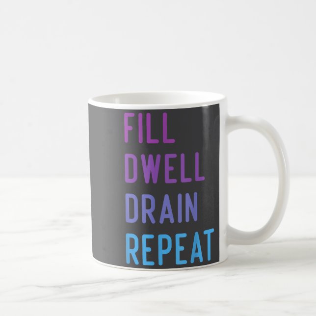 Mug Peritoneal Dialysis Fill Dwell Drain Repeat Funny  (Droite)