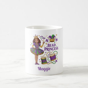 Mug Perle de texte personnalisée Princesse - Mardi Gra