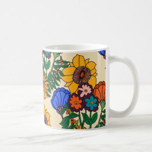 Mug Perle florale les années 70 rétro - Moderne du mil