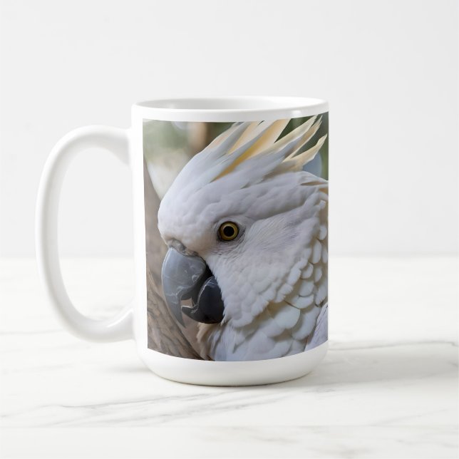 Mug Perroquet de Cockatoo australien blanc, (Gauche)