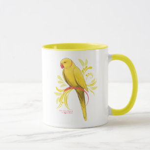 Mug Perroquet jaune de Ringneck d'Indien
