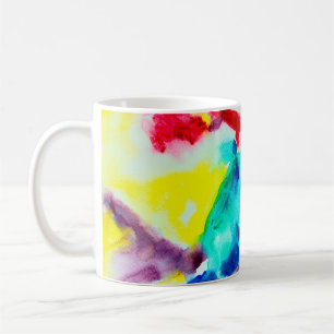 Mug perroquet sur l'arbre, oiseau Abstrait Aquarelle b