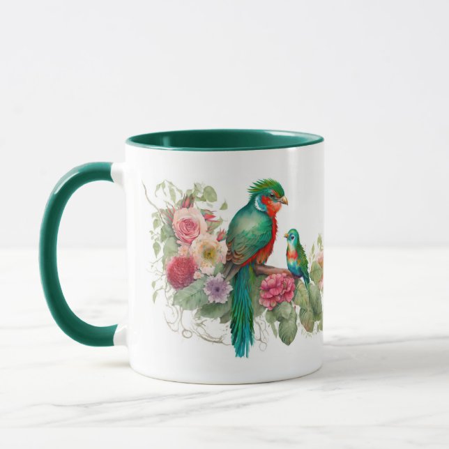 Mug Perroquet vert et bébé (Gauche)
