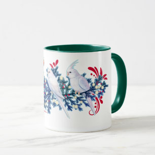 Mug Perroquets blancs de Noël