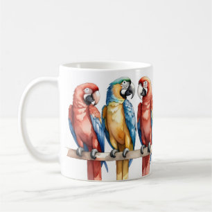 Mug Perroquets dans une rangée