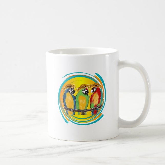 MUG PERROQUETS DE FÊTE (Droite)