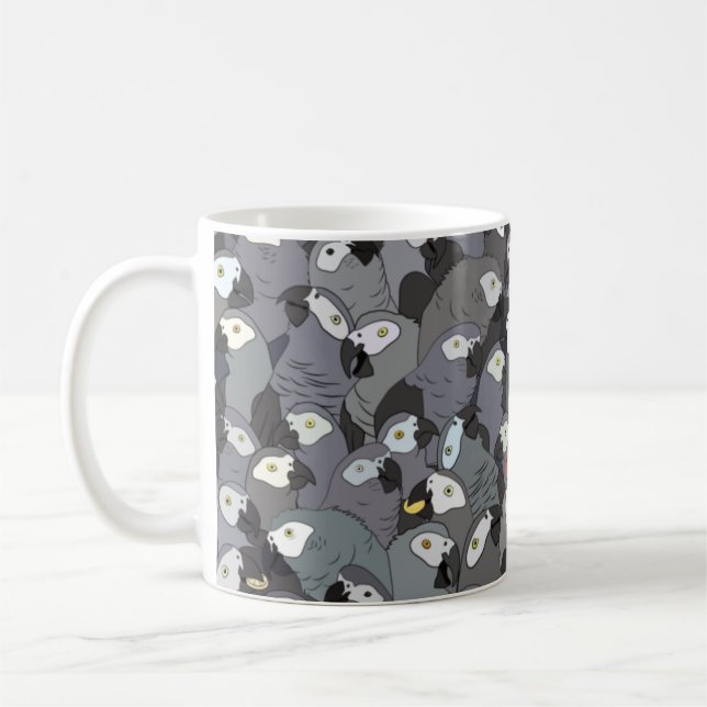 Mug Perroquets gris d'Afrique (Gauche)