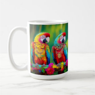 Mug Perroquets Macaw Colorés Sur La Branche-67859