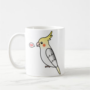 Mug Perruche Cockatiel Dessin Animé Pied Amour