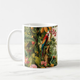Mug Perruches Tropicales Fleur de Cacao Aquarelle