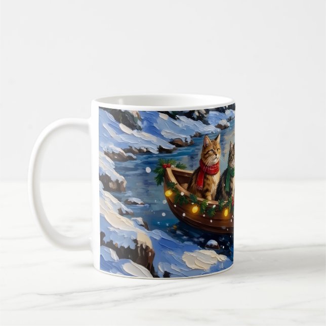 Mug Persian Cat Christmas Boat Holiday (Gauche)