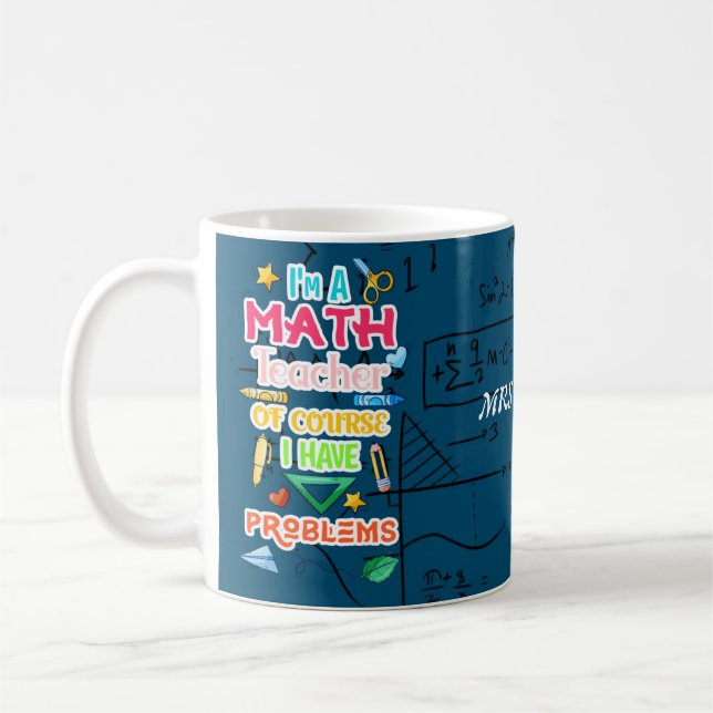 Mug PersonaIizé professeur de mathématiques (Gauche)