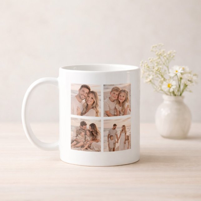 Mug Personalized 4 Photo Name and Date Memory (Créateur téléchargé)