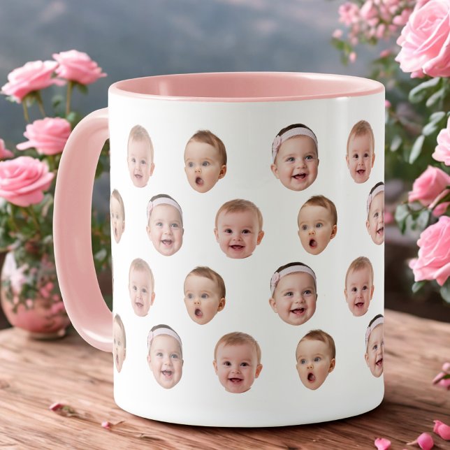 Mug Personalized Baby Photo Coffee Mug, 3 Faces (Créateur téléchargé)
