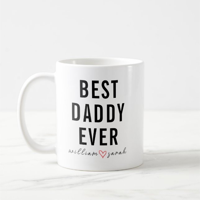 Mug Personalized Best Daddy Ever | Custom Father’s Day (Gauche)