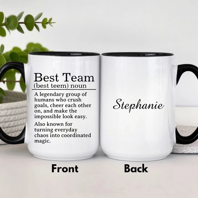 Mug Personalized Best Team Definition (Créateur téléchargé)
